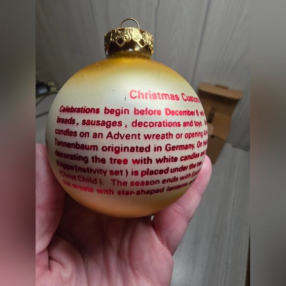 Vtg Mercury Glass Christmas Ornaments Austria German Set Of 4 Red Green Yellow - Picture 3 of 15